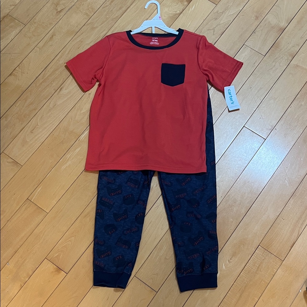 Carters Red and Navy Gaming Kids Pajama Set